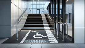 Imagem de um ambiente com escadas